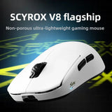 [IN STOCK ] SCYROX V8 8K Wired And Wireless Ultra-Lightweight 36g Gaming Mouse Ergonomics PAW3950 E-Sports Mice PC Gamer Accy