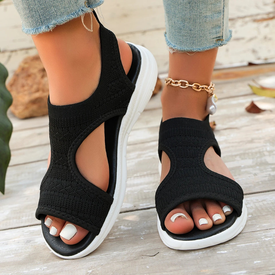 Summer Wedge Sandals for Women 2026 New Fashion Non Slip Beach Shoes Woman Lightweight Casual Platform Plus Size Sandals Women