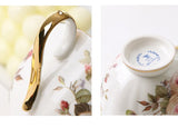 English Camellia Coffee cup & Saucer Set, Light luxury Home afternoon Tea cup and plate, Girls' gift, High appearance level cups