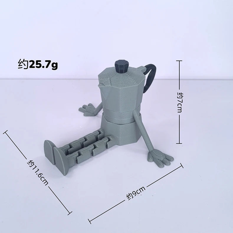 3D printing coffee bean creative ornament, movable and interesting desktop ornament, desk coffee companion decoration