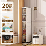 Swivel Wheel Mobile Kitchen Storage Rack - Waterproof & Dustproof, Space-saving Shelf Cabinet for Spices/Books/Toys/Snacks