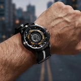 BERNY Automatic Men's Skeleton Watch 5ATM Luminous Sapphire Exhibition 3D Dial 316L Steel MIYOTA 82S0 Mechanical Watches for Men