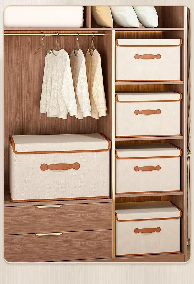 Clothes Storage Box With Lid For Household Use Wardrobe Underwear Storage Box Organizing Boxed Clothes Blankets Storage Basket