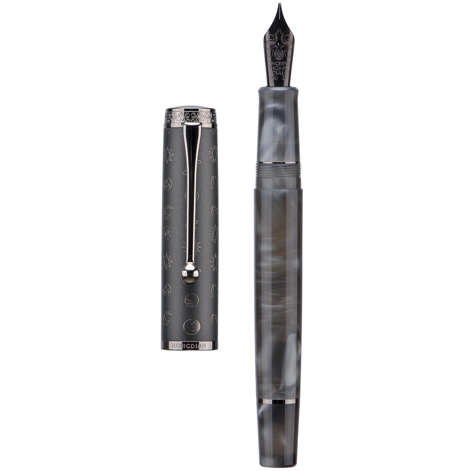 Hongdian N8S Acrylic Fountain Pen EF/F/M//Nib Writing Pen &Converter, Gray, Green, Red