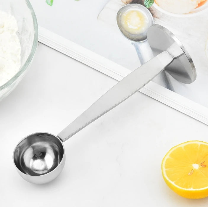Stainless Steel Stand Tamper Spoon Tools 2 In 1 Coffee Scoop Portable Coffee Powder Measuring Scoops