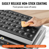 SucceBuy 50Pcs Mini Dutch Pancake Maker Dorayaki Baker Machine Commercial Non-stick Waffle Maker Dual Temp & Time Control