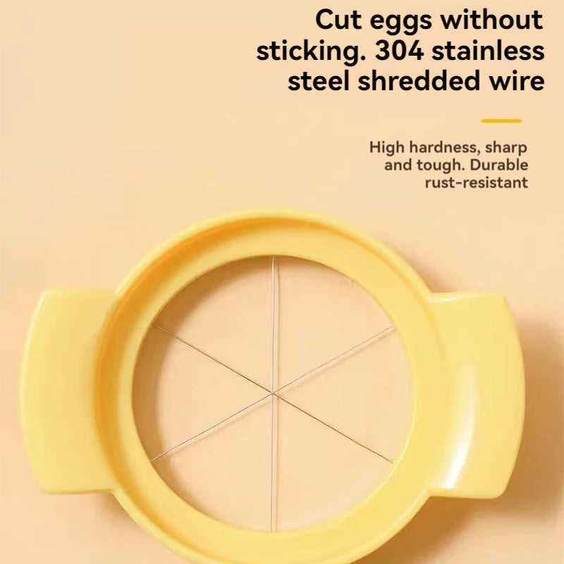 3-in-1 Creative Home Multi-functional 304 Stainless Steel Kitchen Tools Egg Cutter Fruit Slice Cutter Egg Slicer
