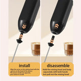 hot Electric Milk Frother Portable Egg Beater Hand Held Coffee Whisk Foam Mixer Rechargeable Kitchen Household Milk Foamer
