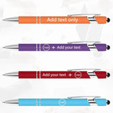 10 pcs Bulk Custom Pens Personalized with Name Engraved Text/Logo Stylus Tip Black Ink Options for Events & Promotions 10/1 pcs