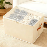 Foldable Shoes Storage Organizer 12 Grids Visible Jeans Clothes Storage Boxes Dust-proof Closet Shoe Storage Containers