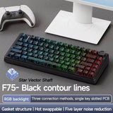 AULA F75 2.4G Wireless/Bluetooth/Wired Gaming Mechanical Keyboard RGB Customized 75% Layout OEM Profile Gasket PC Game Keyboard