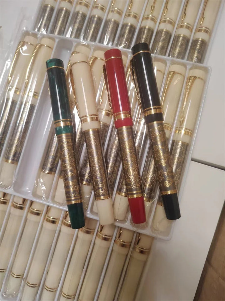 Lemon M2S China Four Great Beasts Acrylic Piston Fountain Pen Blade Long Knife Nib Hand-Polished Writing Luxury Stationery Gift