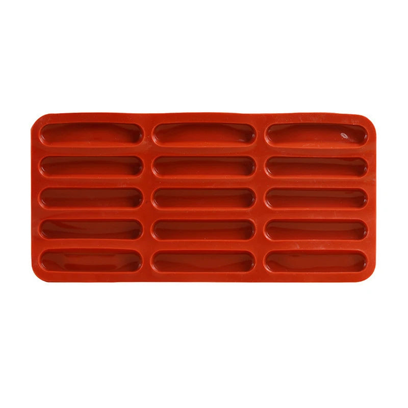 Commercial Silicone Tiramisu Finger Cookies Mold Non-Stick DIY Baking Tools for Household High-Temperature Resistant 15-Diy