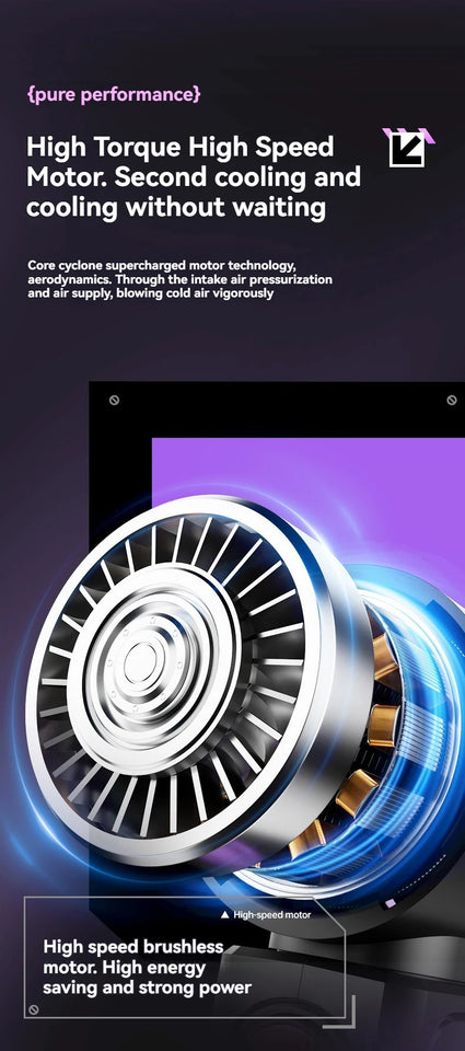 2025 New High Speed Turbo Small Air Cannon Electric Fan Portable Digital Display Handheld Fan USB Charging Fan Outdoor Mini Fan