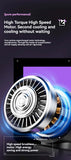 2025 New High Speed Turbo Small Air Cannon Electric Fan Portable Digital Display Handheld Fan USB Charging Fan Outdoor Mini Fan