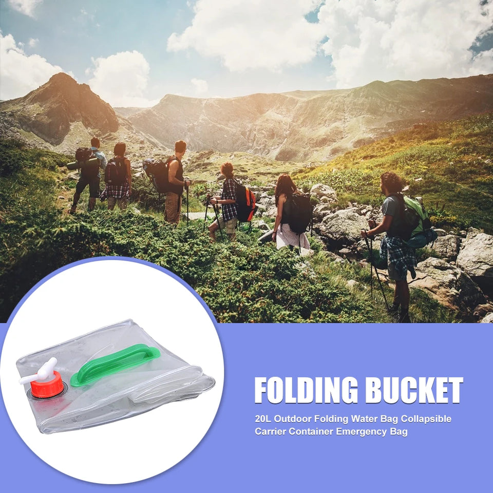 10/15L/18L/20L Thickened Collapsible Water Storage Container Large Capacity Outdoor Camping Drinking Bag Water Tank Bucket
