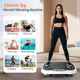 Vibration Plate Exercise Machine Portable Fat-Burning Machine Weight Loss 220 lbs Full-Body Workout Shaker BT Remote Control