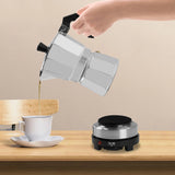 Moka Pot Electric Coffee Maker, 500W 5 Levels,Adjustable Temperature with Heating Plate, Automatic Heating Espresso Coffee Maker