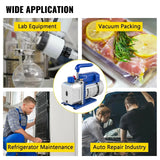 SIHAO 1.8CFM Vacuum Pump with Gauges AC Refrigerant  Vacuum Packing Air Condition Automobile Maintenance 220V 110V