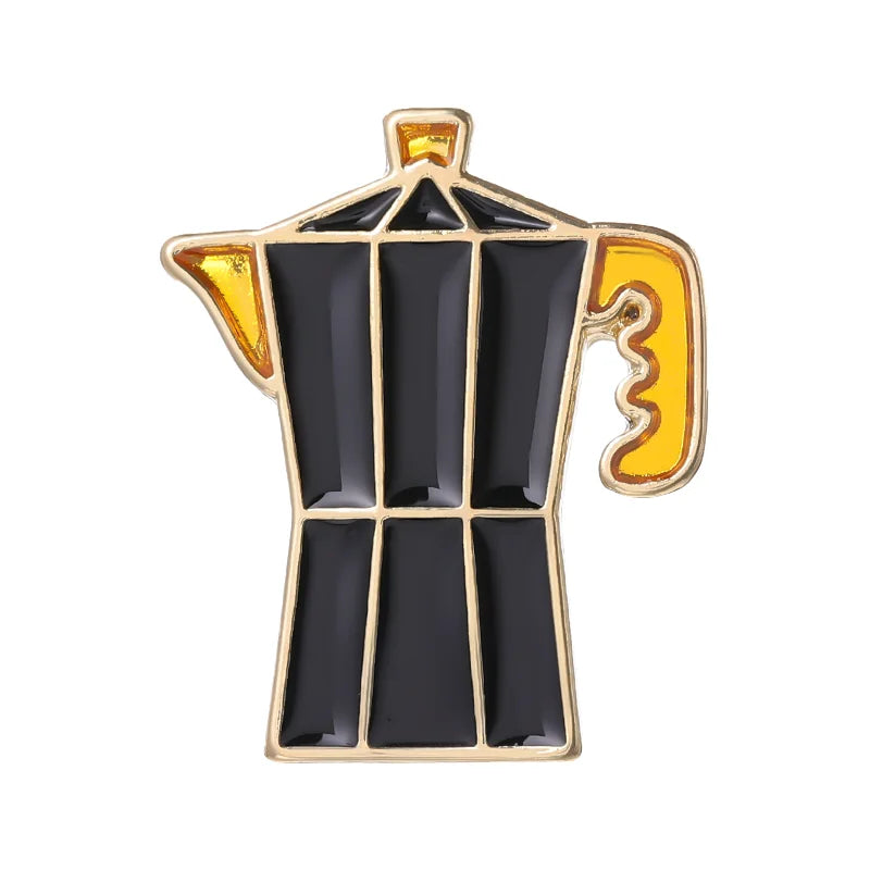 Coffee Cup Collection Enamel Pins Custom Coffee Machine Beans Mug Brooches Lapel Badges Party Jewelry Gifts Wholesale