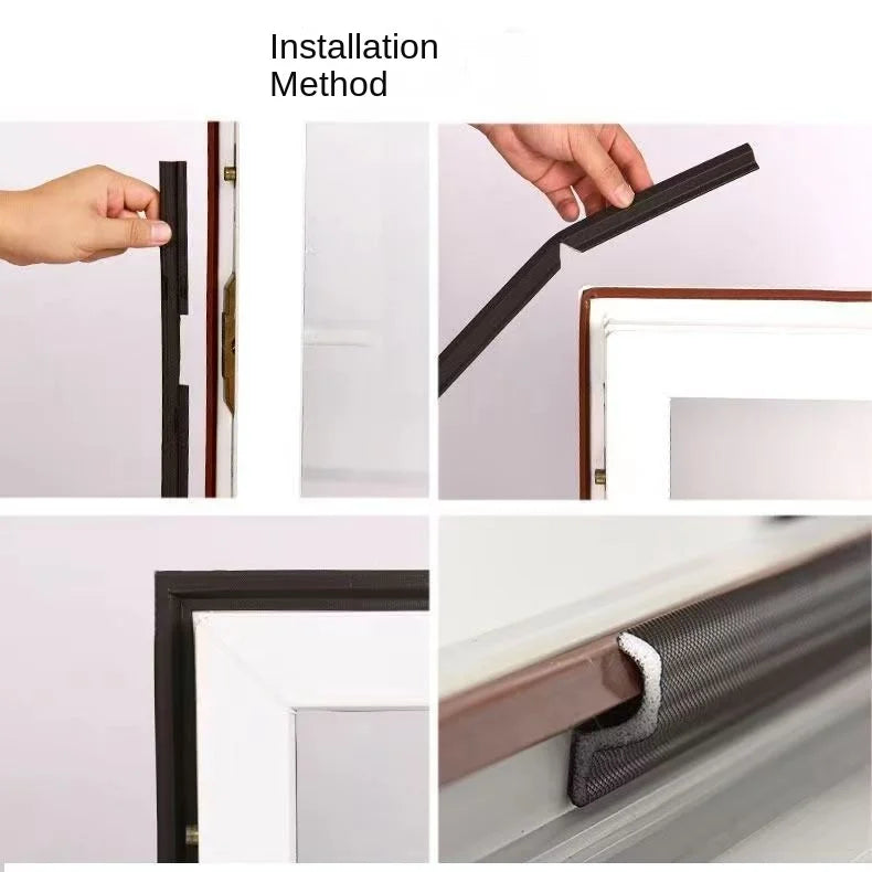 6M Self Adhesive Casement Window Door Sealing Strips Wearable Seal Foam Tape Acoustic Waterproof Dustproof Weather Stripping