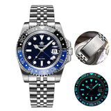 ADDIESDIVE Fashion GMT Watch for Men Super Luminous AD2050 Wristwatches Luxury Luminous 20Bar Diving Stainless Steel Man Watches