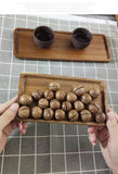 Acacia Wood Coffee Tray Rectangular Food Cup Trays Decorative Wood Plate Dessert Candy Acacia Wood Gongfu Tea Tray