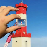 New Blank Acrylic Pixel Filter Keychain Clear Frame Keyring Couple Anniversary Graduation Bag Pendant Playful DIY Accessories
