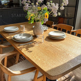 Hotel Restaurant Wooden Dining Table Set 8 Seater Solid Wood Dining Table