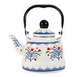 Classic Design Enamel Enamel Tea Kettle European Style Handmade Tea Pot Unbreakable No Whistling Water Kettle Restaurant