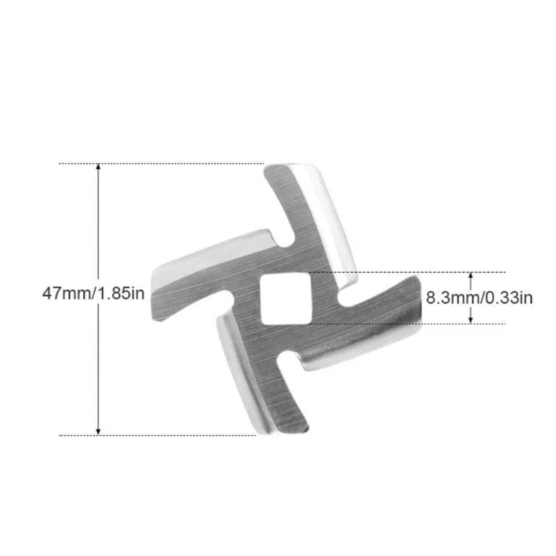 Meat Grinder Pinion Mixer Spare Parts Meat Grinder Knife Stainless Steel Grille for Food Grinder Accessories Kitchen Tool