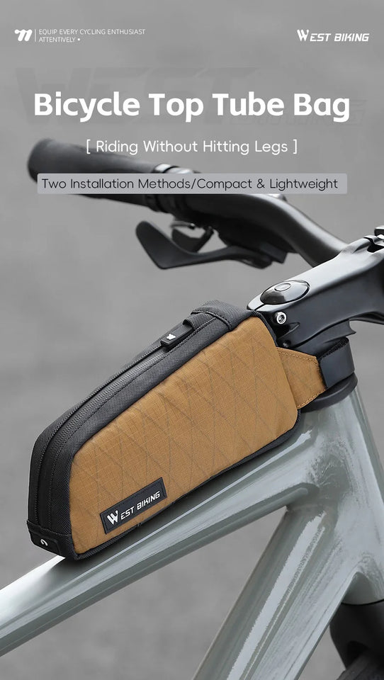WEST BIKING Bike Bag Ultralight Top Front Tube Frame Triangle Bag Portable Water Repellent MTB Road Bicycle Bag Pannier