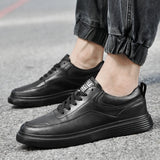 Genuine Leather Men Skateboard Shoes Youth Sneakers Designer Brand Vulcanize Footwear Fashion Male Casual Shoes New Trend Flats