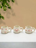Bow Ceramic Coffee Cup Cute Handmade Ins Style Mug Drinking Water Afternoon Tea Gift Decoration Summer Dopamine Girlfriend Gift