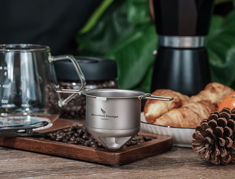 Boundless Voyage Titanium Reusable Coffee Filter Paperless Coffee Filter Metal Coffee Filter Pour Over Coffee Maker Ti6002P