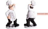 Restaurant Resin Decor - Chef Figurine & Bar Ornaments for Cafe, Commercial Kitchen Decorations Durable Resin Craft
