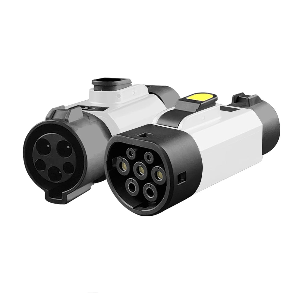 Type 1 to Type 2 EV Charger Adapter 32A EV Charger Connector SAE J1772 to Type 2 Adapter for Electric Vehicle Charging