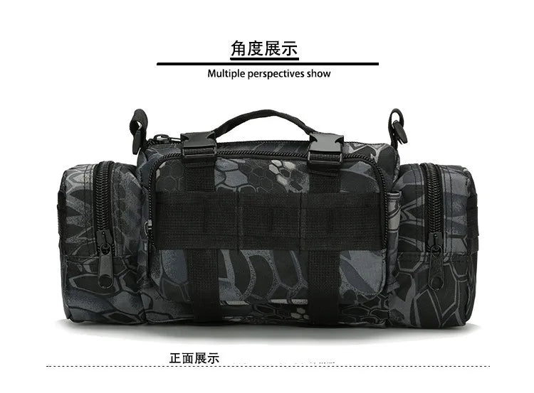 Outdoor Hiking Waist Bag 600D Waterproof Oxford Climbing Shoulder Bags Fishing Camping Hiking Pouch Chest Bag