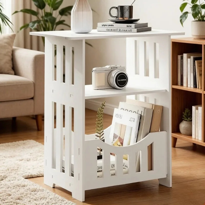 Small Bedside Table Sofa Side Table Living Room Cabinet Side End Coffee Tea Table Nightstand Storage Shelf Bedroom Furniture