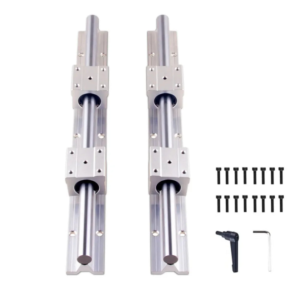 2PCS Linear Guide Rails SBR12 SBR16 SBR20 SBR25 200-2200mm+4PCS UU  Bearing Blocks  for DIY Mills CNC Part - Ship from USA