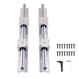 2PCS Linear Guide Rails SBR12 SBR16 SBR20 SBR25 200-2200mm+4PCS UU  Bearing Blocks  for DIY Mills CNC Part - Ship from USA