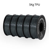 GEEETECH 5Rolls 3D TPU Flexible Filament TPU material 1.75mm Plastic Vacuum Packaging, Non-Toxic High Quality Safe,fast ship