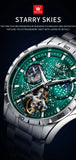 OLEVS 6689 Original Brand Men's Watches Starry Sky Disk Waterproof Luminous Automatic Mechanical Wristwatch Moon Phase Man Watch