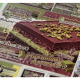 Matcha Chocolate Coffee Small Laminated Sticker Set Pack Best Wish Message Cards Gift Box Gift Bag Packaging Decorative Paper