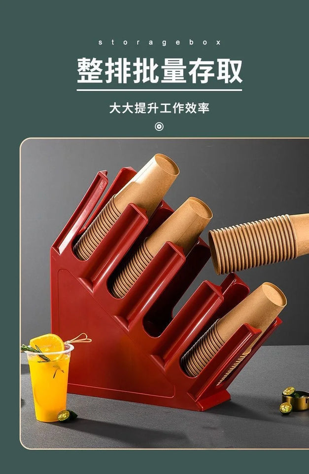 Coffee And Milk Tea Shop Injection Molded Cup Holder Cup Dispenser Cup Holder Bar Counter Integrated Molding Paper Cup Holder