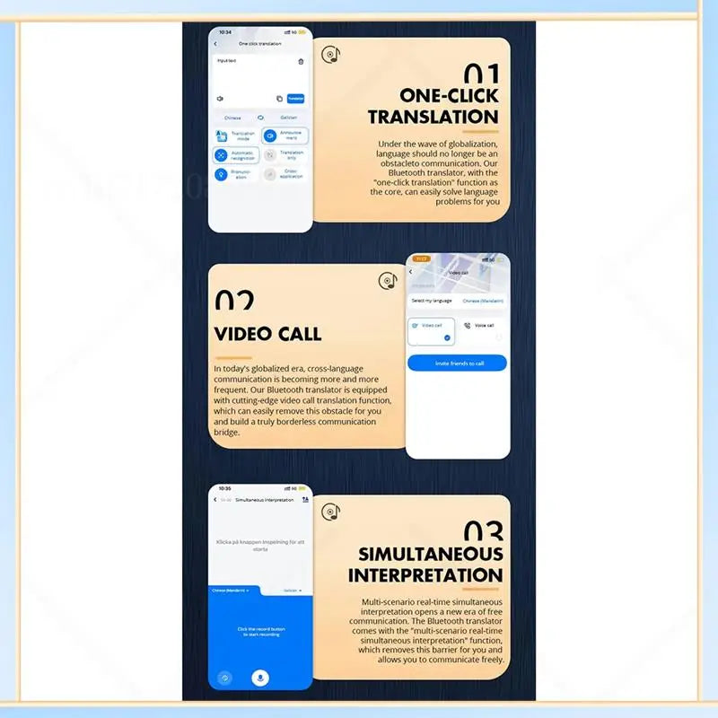 -A60I Smart Translator AI 138 Languages Magnetic Simultaneous Interpretation Voice Call Text Photo Video