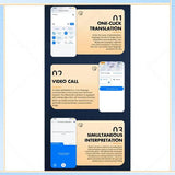 -A60I Smart Translator AI 138 Languages Magnetic Simultaneous Interpretation Voice Call Text Photo Video
