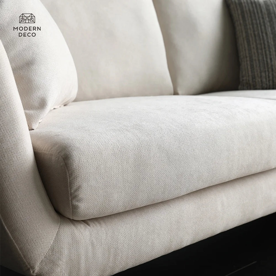 Furniture White Living Room 2 Seater Modern Nordic Scandinavian Upholstery Small Comfy High Quality