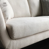 Furniture White Living Room 2 Seater Modern Nordic Scandinavian Upholstery Small Comfy High Quality