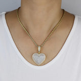 2026 New Arrivals Shiny Heart Shaped Pendant Necklace Micro Pave Bling Cubic Zirconia For Women Fashion Valentine's Day Gift